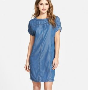 Chambray Shift Dress